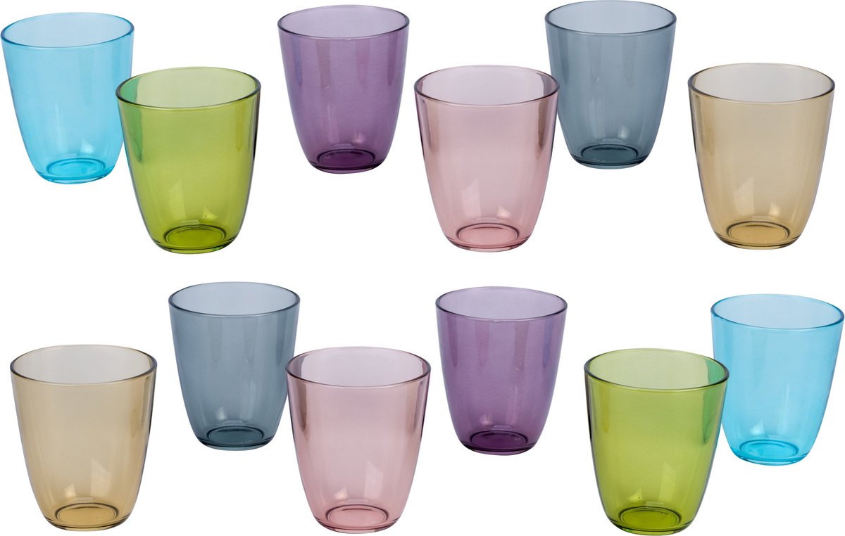 Cosy Moments Short Tumbler, 10.9 oz, 8.4 cm (3.3") dia., 9.8 cm (3.8") height, 6 assorted colours, 6 each per set