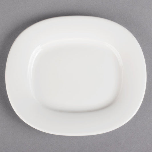 Affinity Oval Flat Plate, 6.4 x 5.7"