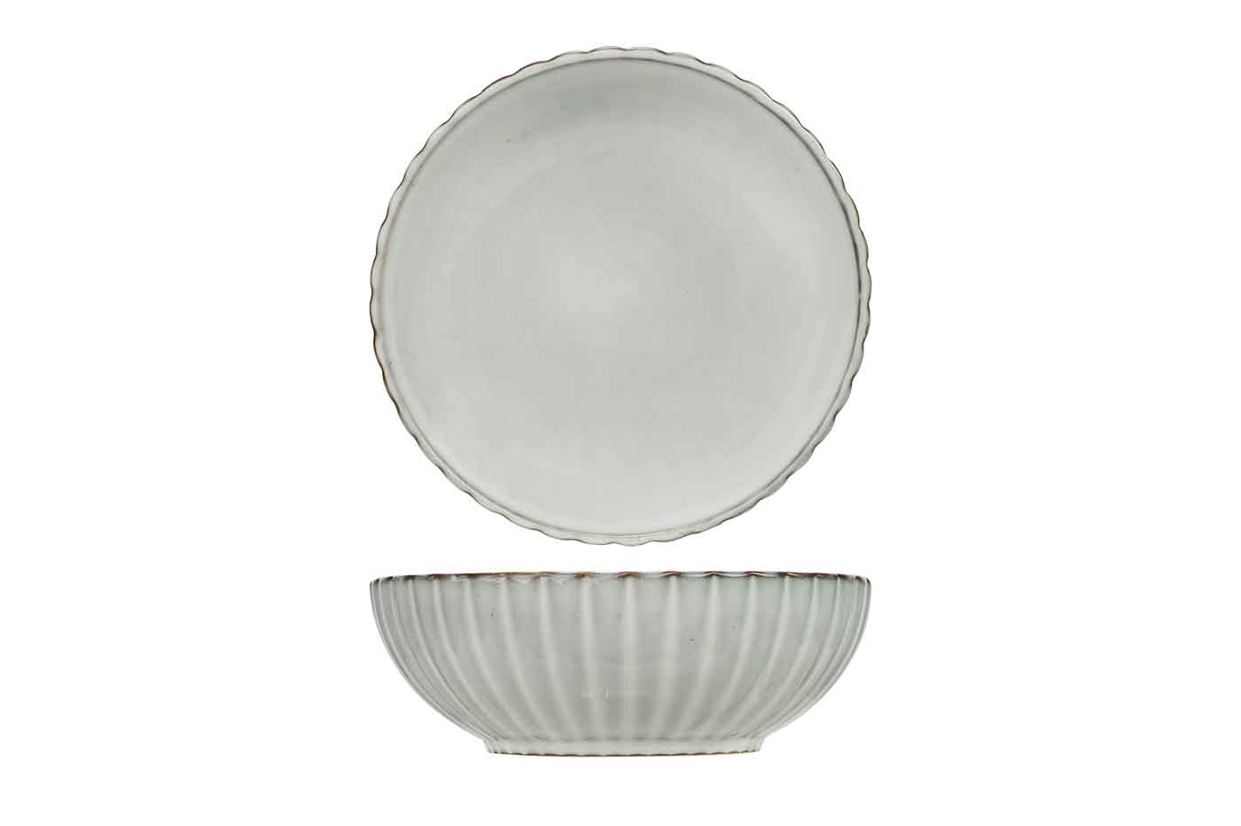 CONCHA GREY BOWL D17,5XH6CM