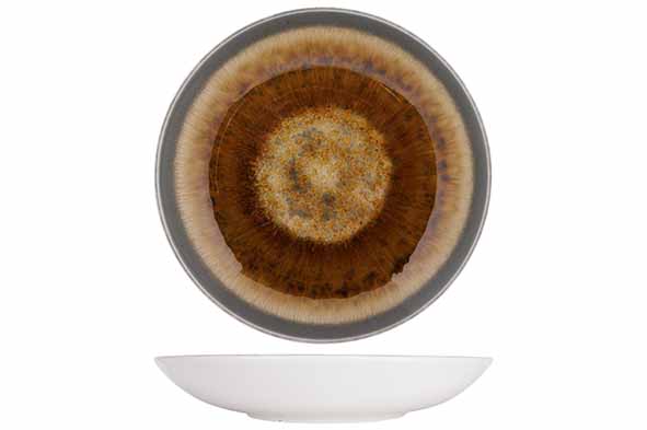 IRIS BROWN COUSCOUS PLATE 26CM 6/casepack