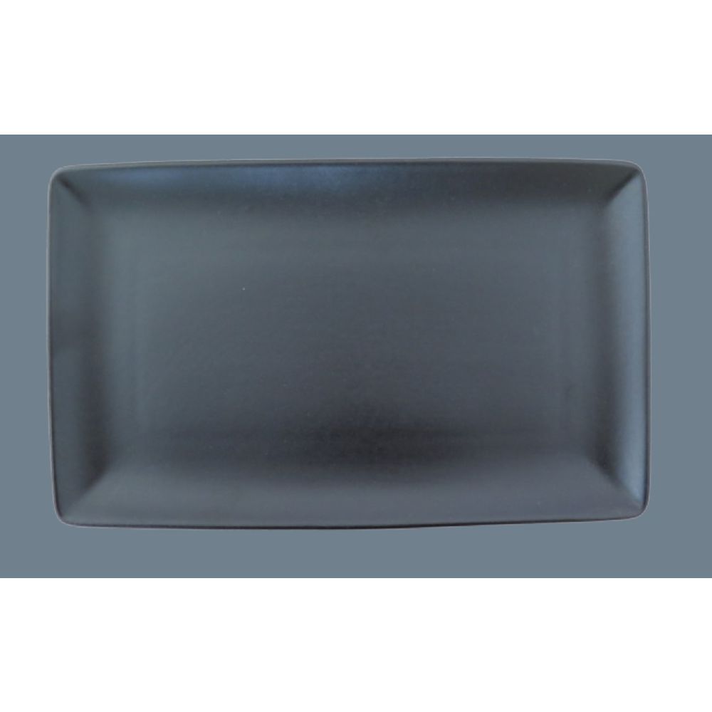Matte Black Rectangle Platter, 36.5 x 15.8 cm/ 14.4 x 6.25"