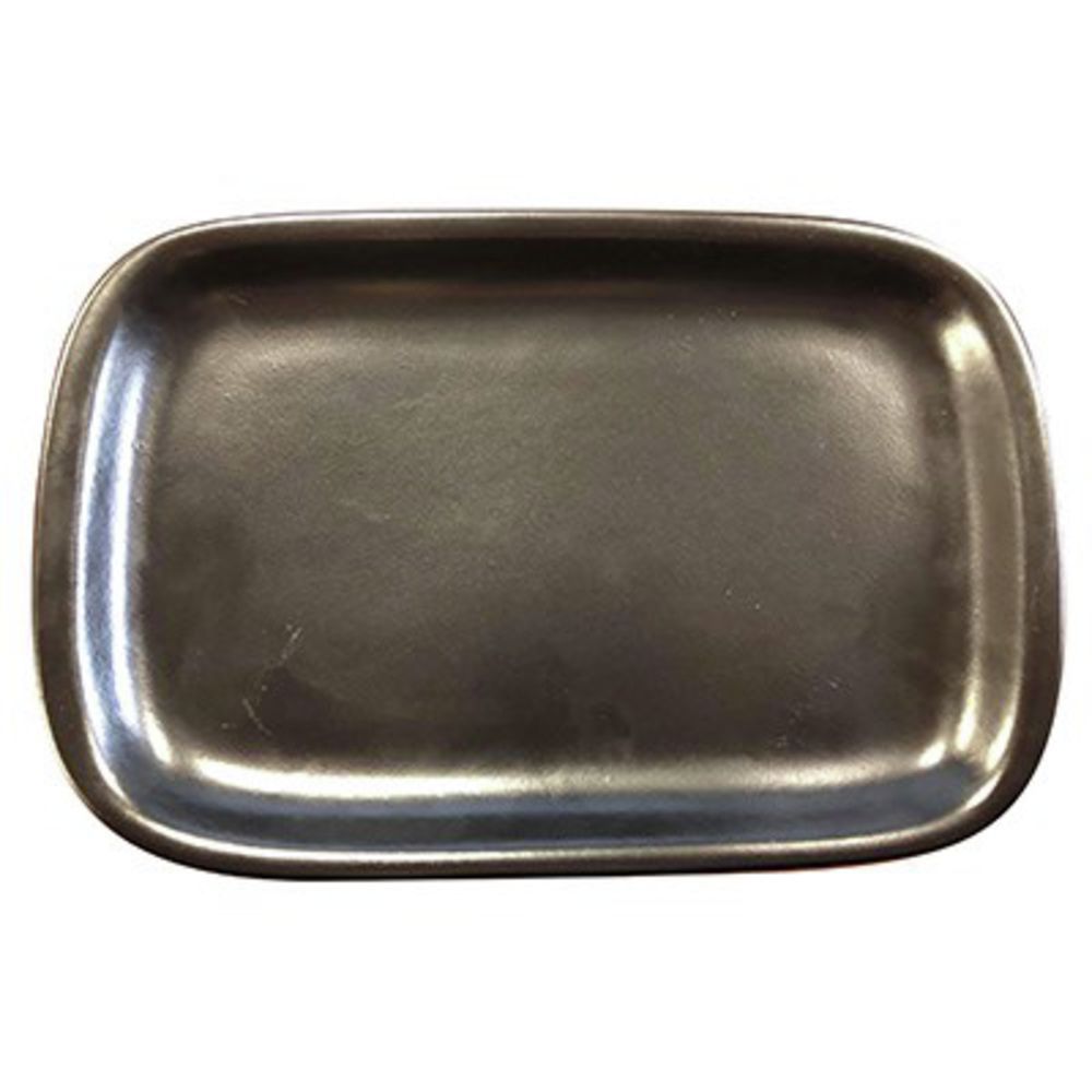 Matte Black Rectangle Platter, 29.2 x 19 cm/ 11.5 x 7.5"