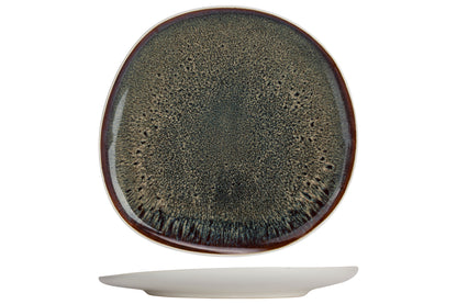 Mauna Dinner Plate, 27 cm (10.6") x 26.5 cm (10.4") dia., 2.5 cm (1") height, organic, stackable, stoneware