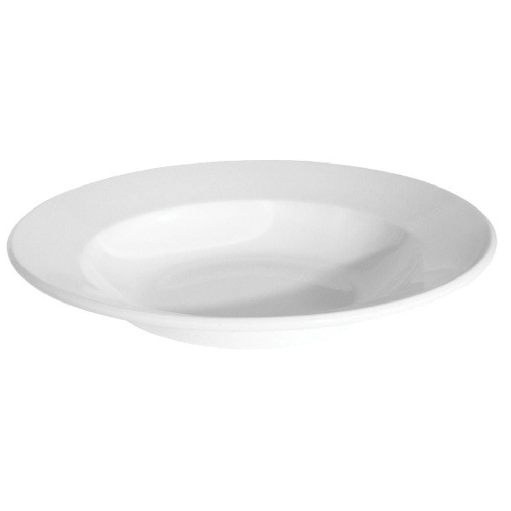 Plain White White Rim Soup Plate, 22.2 cm/ 8.75"