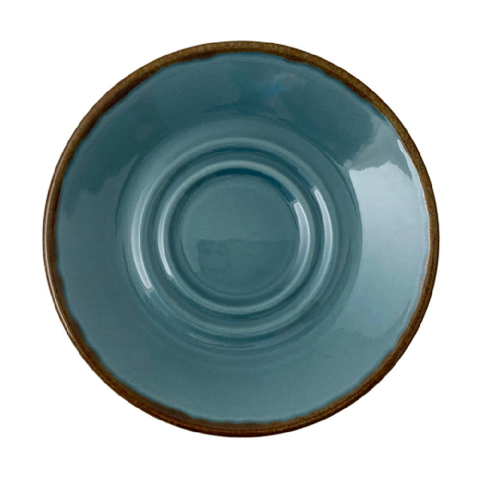 Autumn Corn Blue Double-Well Saucer, 16.4 cm/ 6.5" (Pair W/ 51RUS030-193)