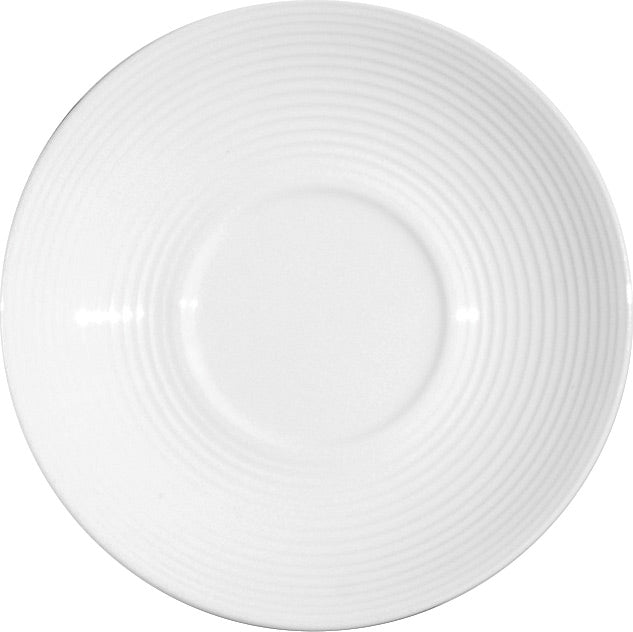 Solar Fine Bone China Embossed Saucer, 15.2 cm/ 6" (Pair W/ BCSR.25.35, BCSR.30.22, BCSR.32.22)