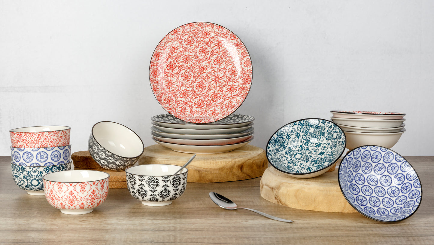 Delirio - Deep Dish Set, 15 x 4.8 cm / 5 7/8 x 1 7/8", 0.40L / 14.1 oz (imp), Set of 6 Assorted, Non-Stock