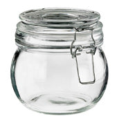 Glass Vase With Glass Lid, 400 ml/ 0.4 L