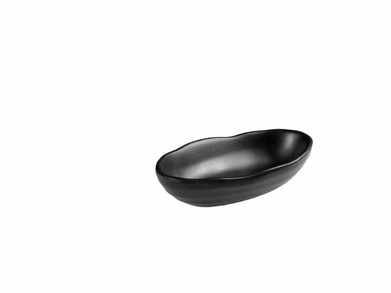 Black Oval Bowl "Le Perle", 14 x 8 x 2.5 cm/ 5.5 x 3.25 x 1"