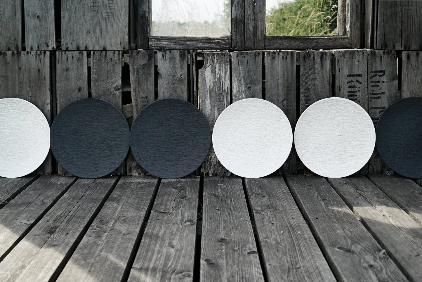 The Rock White Glacier Flat Coupe Plate, 12.4"