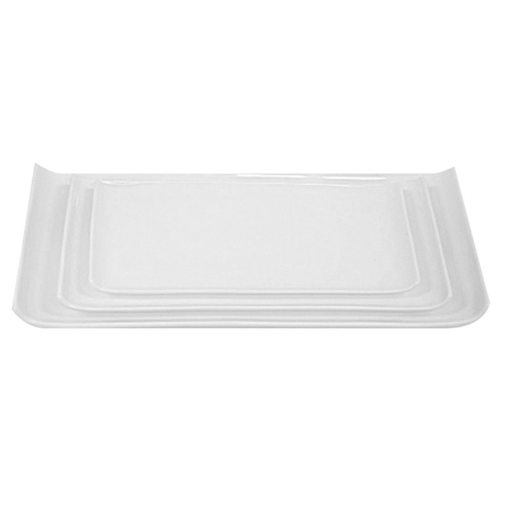 William-Fine Bone China Curled Rectangle Tray, 30.4 x 13.9 cm/ 12 x 5.5"