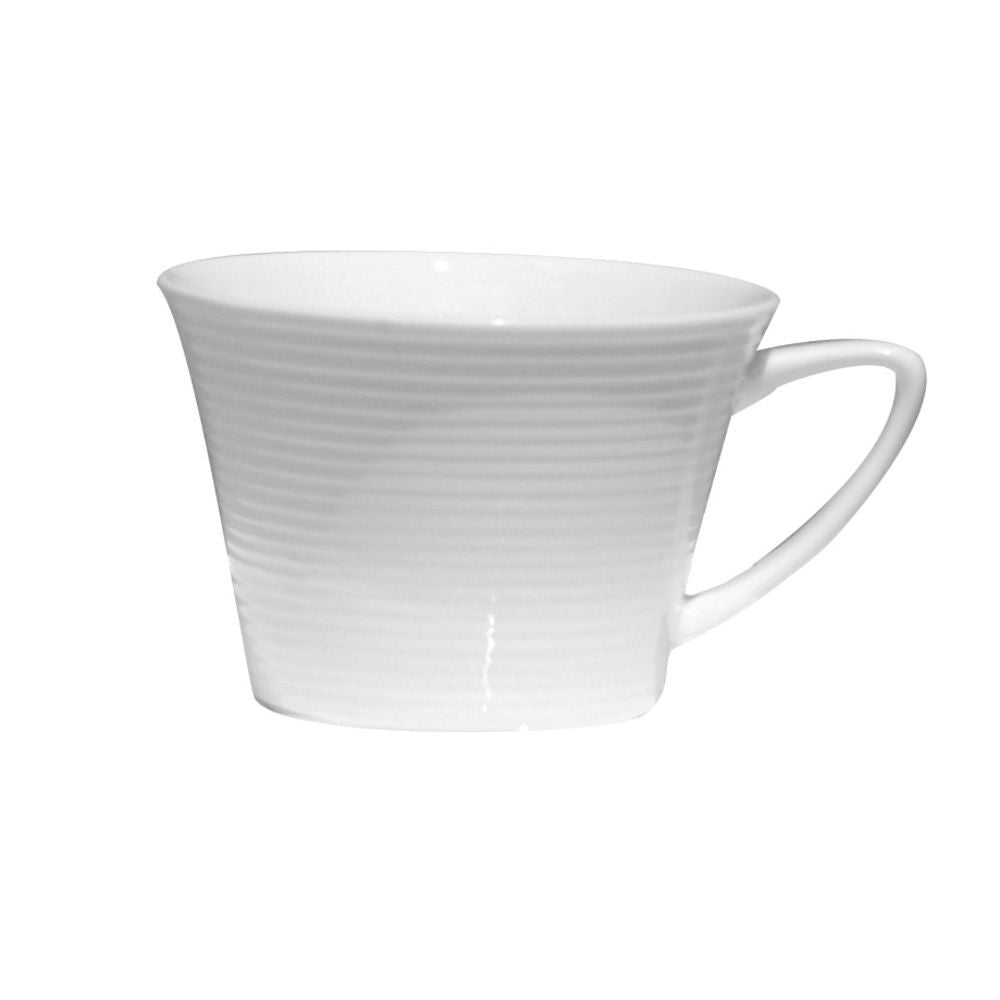 Solar Fine Bone China Embossed Tall Cup, 0.22 L/ 7.75 oz (Pair W/ BCSR.40.15)