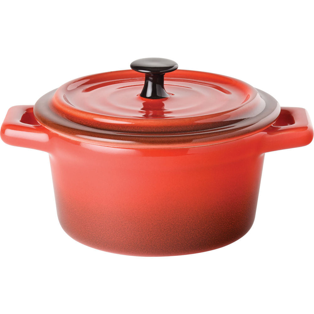 Red Round Casserole, 10.1 cm - 4"/ 0.26 L - 9 oz (Pair W/ JMP804)