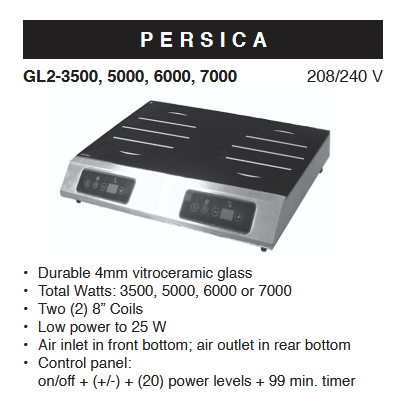 Adventys Countertop Induction Cooker - GL2 Line