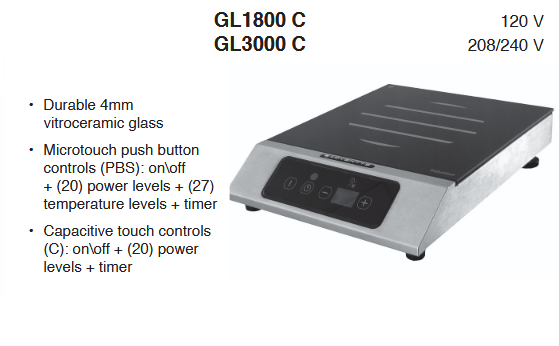 Adventys Countertop Induction Cooker - GL1800C