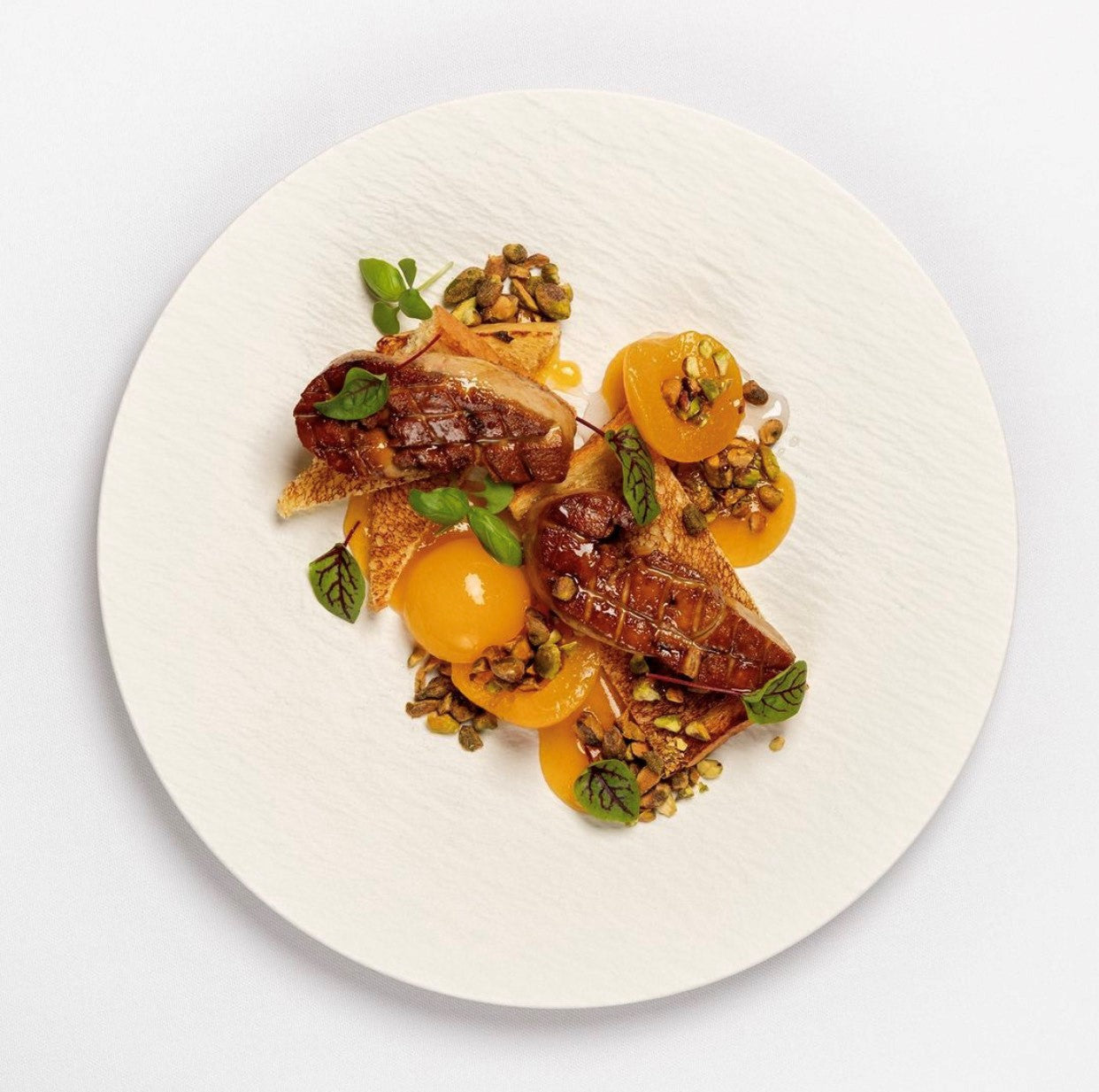 The Rock White Glacier Flat Coupe Plate, 9.8"