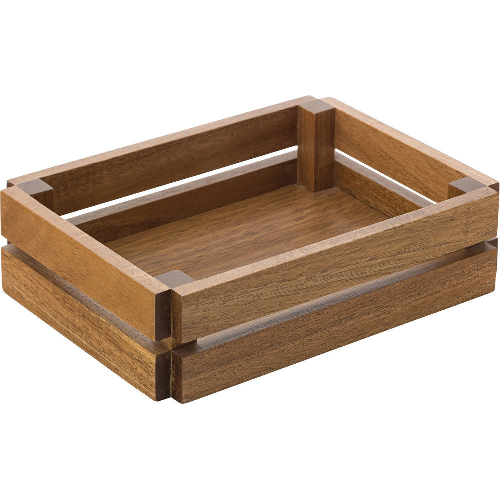 Acacia Small Crate, 22.2 x 15.8 cm - 8.75"x 6.25"H: 5.7 cm/ 2.25"