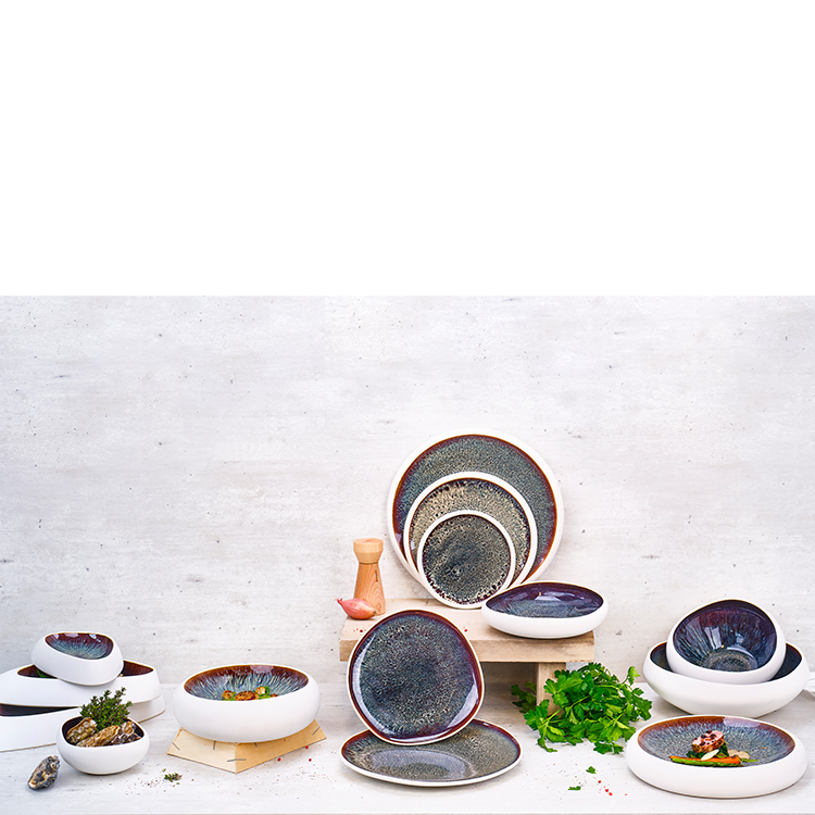 Mauna Saucer, 16 (6.3") dia., 2 cm (0.8") height, round, stacking, stoneware