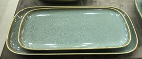 Reactive Moss Green Rectangle Platter 30 x 26 cm/ 11.8 x 10.2”