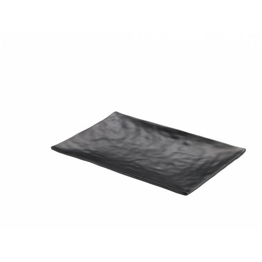 Black Melamine Rectangle Tray "Le Perle", 30 x 21 x 3 cm/ 12 x 8.5 x 1.25"