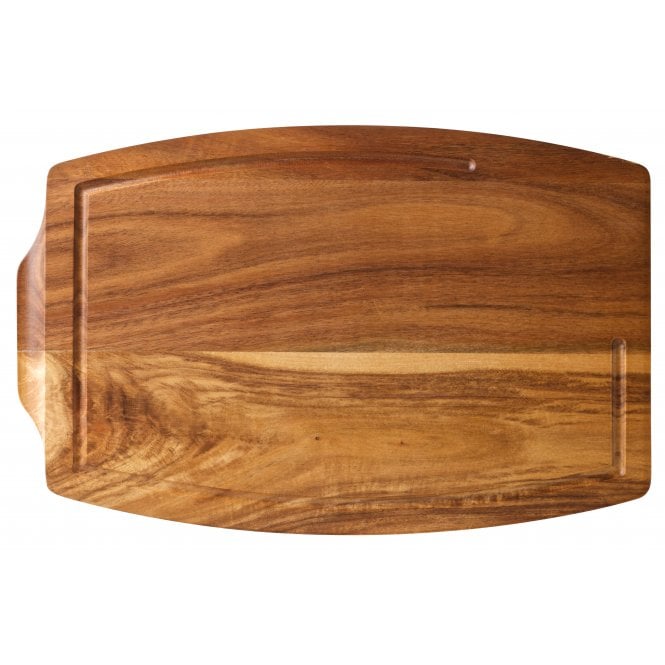 Acacia Wood Steak Platter W/ Juice Catcher, 34.2 x 22.2 cm/ 13.5 x 8.75