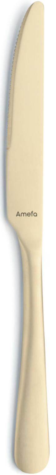 Amefa Austin Champagne PVD Matte Finish, 18/0 S/Steel Dinner Knife, 23.5 cm/ 9.2"