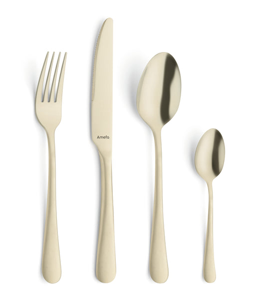 Amefa Austin Champagne PVD Matte Finish, 18/0 S/Steel Dessert Fork, 14.4 cm/ 5.6"