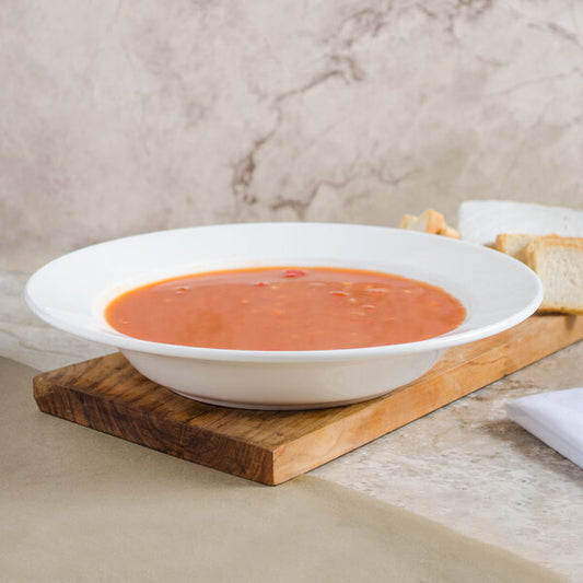 CORPO WHITE Plate, Deep (Rim Soup) 9 in, 13 oz