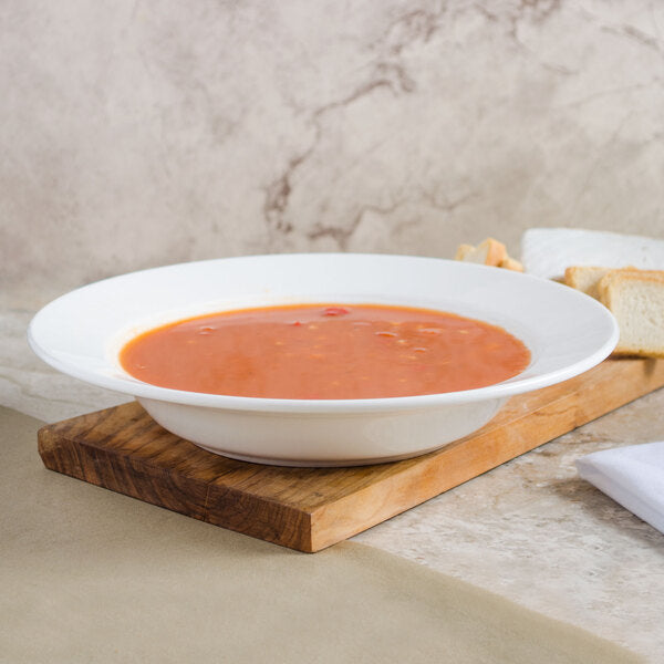 CORPO WHITE Plate, Deep (Rim Soup) 9 in, 13 oz