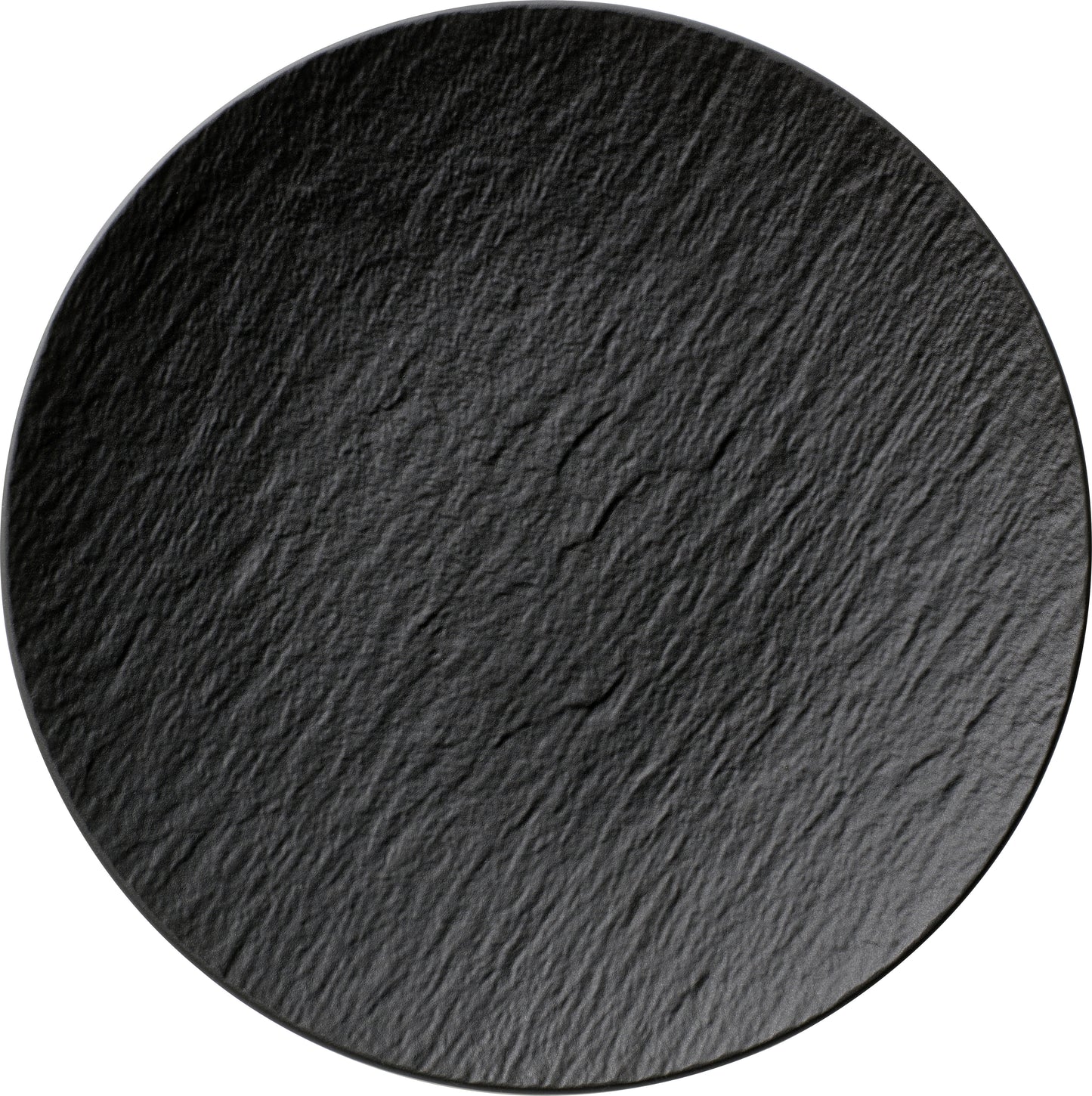 The Rock Black Shale Flat Coupe Plate, 12.4"