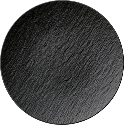 The Rock Black Shale Flat Coupe Plate, 8.2"