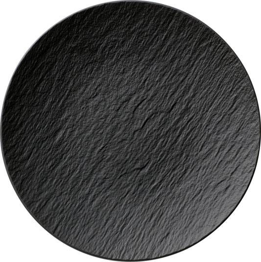 The Rock Black Shale Flat Coupe Plate, 9.8"