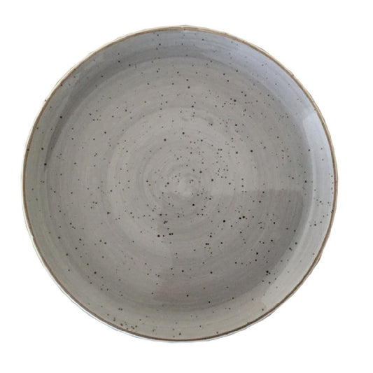 Rustics Grey Coupe Plate, 19 cm/ 7.5"