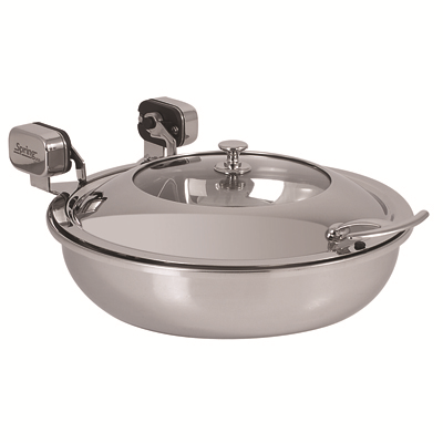 Vision, Glass Top Buffet Server, 36cm, Sauteuse,Stainless Steel w/All Angle Axle, 15-1/4", 4 Quart