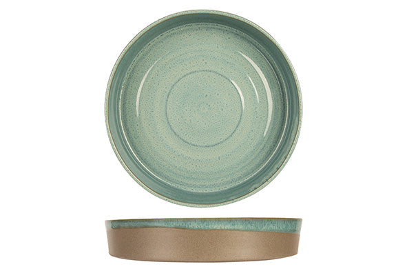 BASALT OCEAN GREEN SOUP PLATE D24XH4CM DESIGN BY CHARLOTTE 6/casepack