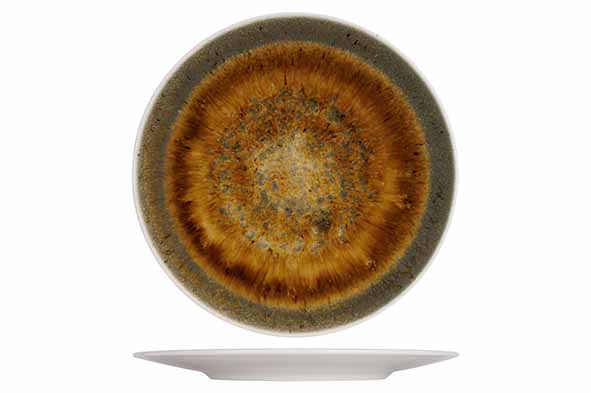 IRIS BROWN DESSERT PLATE 20CM 6/casepack