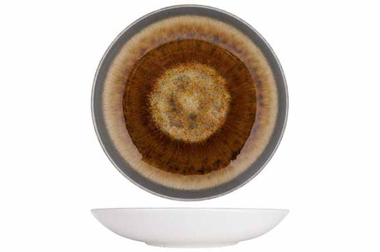 IRIS BROWN COUSCOUS  PLATE 26CM 6/casepack