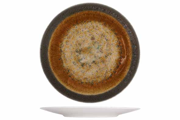 IRIS BROWN DINNER PLATE 27CM 6/casepack