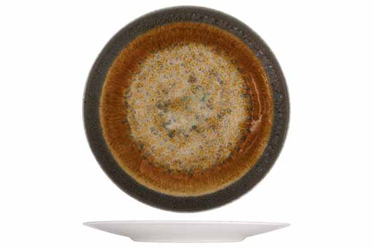 IRIS BROWN DINNER PLATE 27CM 6/casepack
