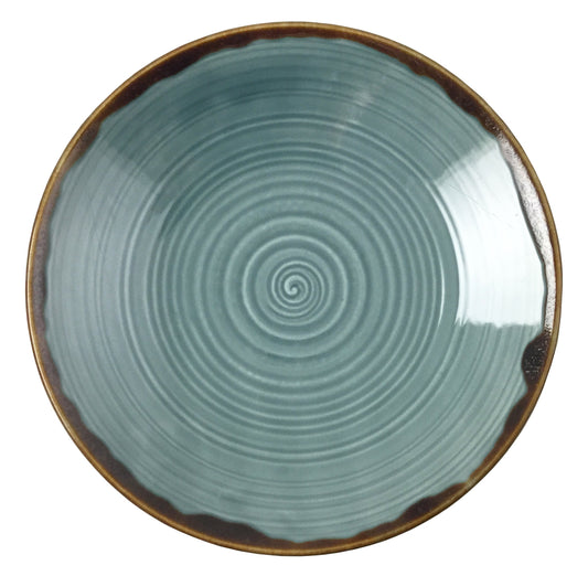 Autumn Corn Blue Coupe Plate, 25.4 cm/ 10"
