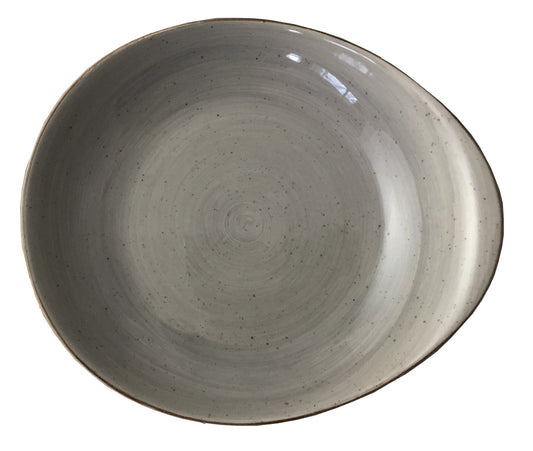 Rustics Grey Pebble Pasta Plate 27.5 x 24.5cm (10.8" x 9.6") Case Pack 12