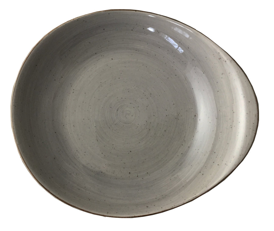 Rustics Grey Pebble Pasta Plate 27.5 x 24.5cm (10.8" x 9.6") Case Pack 12
