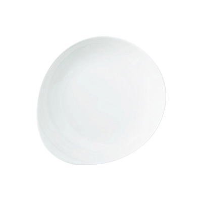 Plain White Pebble Pasta Plate, 20.3 x 24.1 cm/ 8 x 9.5"