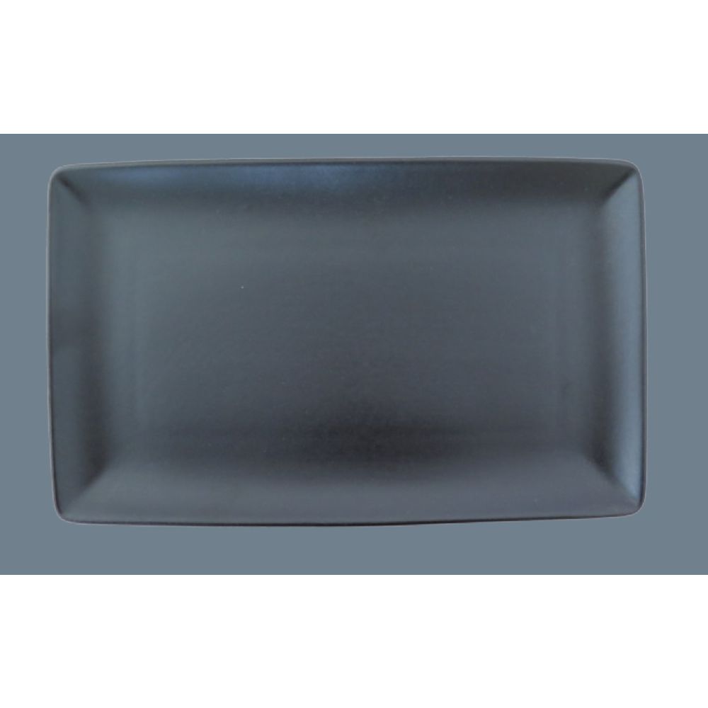 Matte Black Rectangle Platter, 26.6 x 15.8 cm/ 10.5 x 6.25"