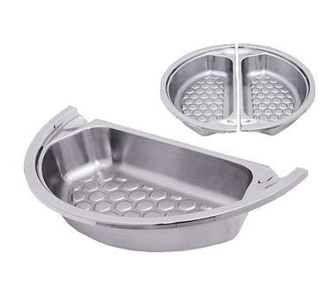 Insert for Buffet Servers, Stainless Steel, Half Round Pan, 2 Quart ...