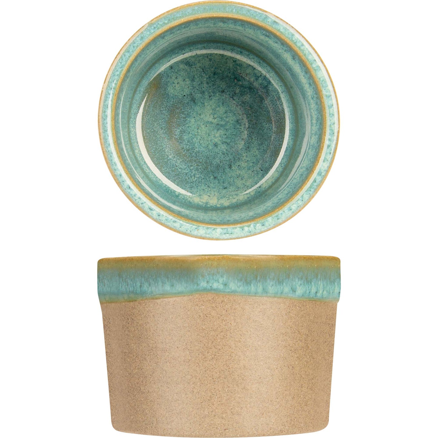 Basalt Ocean Green Apero Bowl, 5.8 cm (2 1/4") dia., round, stacking, stoneware