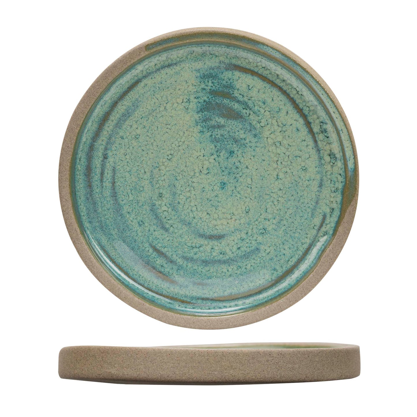 Basalt Ocean Green Side Plate, 9 cm (3 5/8") dia., round, stacking, stoneware