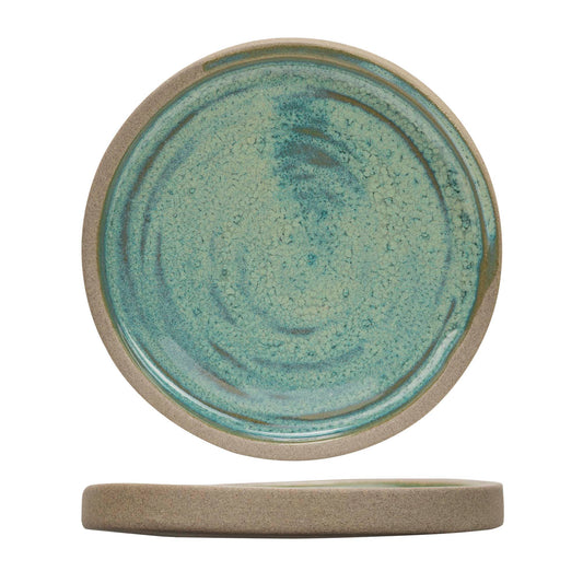Basalt Ocean Green Side Plate, 9 cm (3 5/8") dia., round, stacking, stoneware