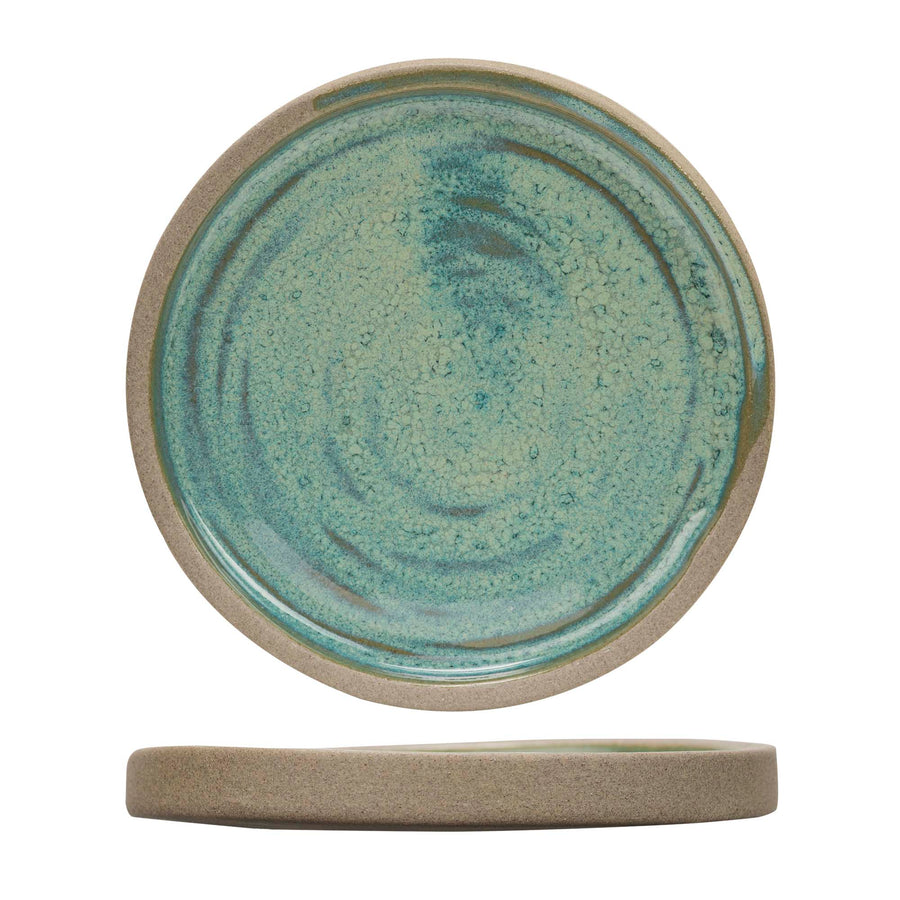 Basalt Ocean Green Side Plate, 9 cm (3 5/8") dia., round, stacking, stoneware