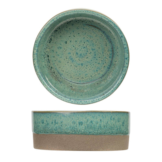 Basalt Ocean Green Plate, 10 cm (4") dia., round, stacking, stoneware